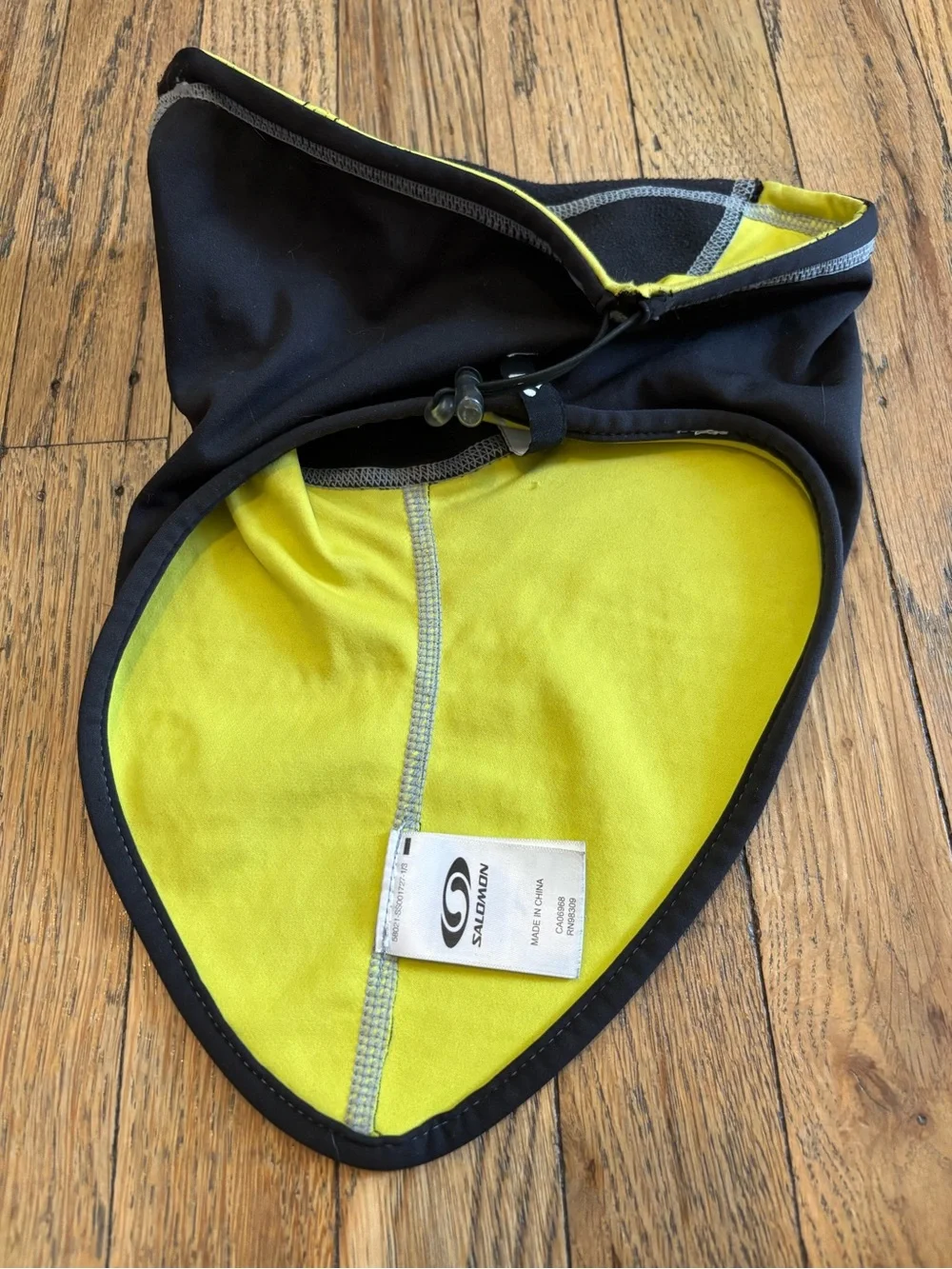 Salomon Black Face Gaiter with Gray Trim